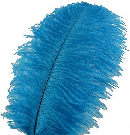 Sowder 10pcs Strauß-Federn 12-14inch (30-35cm) für Haupthochzeits-Dekoration (türkis)