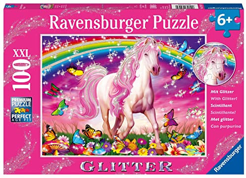 Ravensburger Kinderpuzzle - 13927 Pferdetraum - Pferde-Puzzle für Kinder ab 6 Jahren, mit 100 Teilen im XXL-Format, mit Glitzer