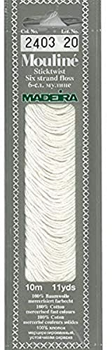 MADEIRA Sticktwist 10 m färg: 2403 grädde 10 m garn # 0172403 NY i OVP