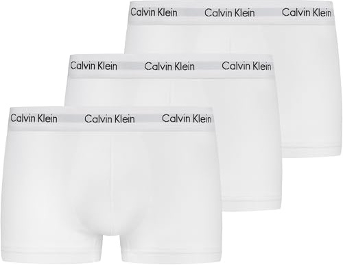 Calvin Klein Boxers Taille Basse Lot de 3 Homme sous-Vêtement, Blanc (White), S