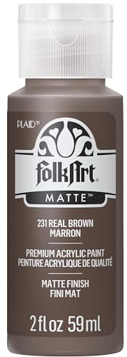 Folk Art Acrylic Paint in Assorted Colors (2 Ounce), 231 Real Brown