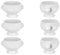 Van Well - Porcellana Set 6 terrine / zuppiere da mezzo litro