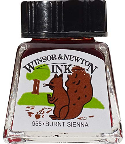 Winsor & Newton 14ml Drawing Ink Bottle - Burnt Sienna