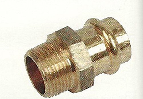 Rotguss Pressfitting Übergang 15 x 1/2“ Aussengewinde Presskontur V