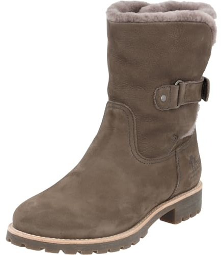 Panama Jack PT100346 Mujer Botas Estilo Motero, Gris (Gris B7), 37 EU