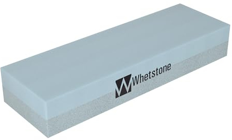 Whetstone Cutlery Sided, Gray Knife Stone-Dual 400/1000 Grit Wet Block-Sharpens and Polishes Sharp Tools and Kitchen, Hunting, and Pocket Knives by Whetstone, 1-Pack, Limestone