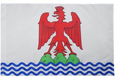 AZ FLAG Bandiera Contea di Nizza 150 x 90 cm - Bandiera Del Paese Nizzardo 90 x 150 cm Foro per Asta