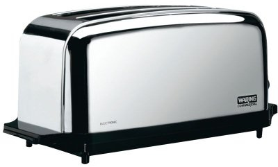 Waring WCT704 Light Duty 120V Extra Long Two-Slot 4 Slice Toaster
