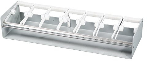 DayMark 7-Slot Plastic Label Dispenser Rack, Holds 7 Rolls of 2 Wide Labels
