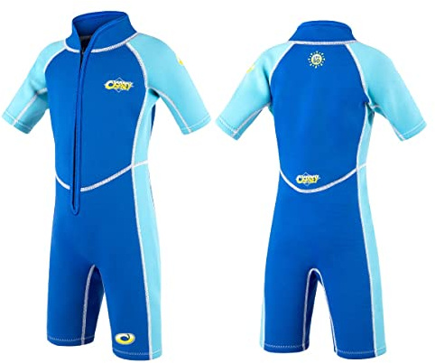 Osprey Childrens Toddlers 3 Mm Shorty Summer Wetsuit With SPF 50+ For Boys And Girls, Octopus - Blue, Age 4 EU
