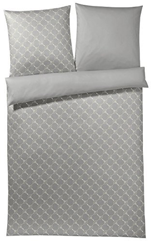Joop, Mako-Satin-Bettwäsche, Kornblumen-Muster mit nuancierten Farben 155x220 + 1x 80x80 sand