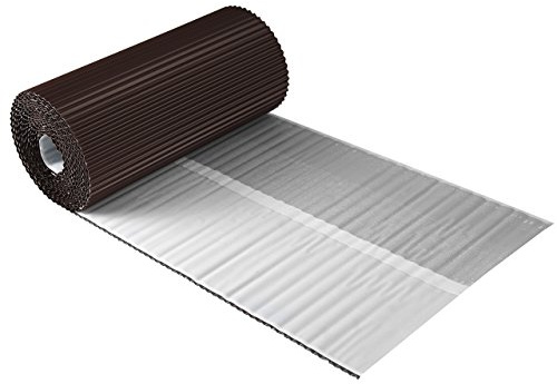 Ruban de raccordement mural aluminium plissé 30 cm x 5 m toit cheminée mur cheminée 7 couleurs (Marron)