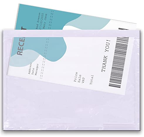 Triplast 200 sobres A6 lisos para documentos (158 x 110 mm) | Sobres de plástico transparente con cierre autoadhesivo/fundas/bolsillos/carteras | Adjuntar facturas, listas de embalaje y notas de