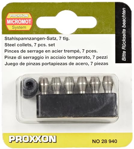 PROXXON 28940 Set of MICROMOT Steel Collets, 6-Piece