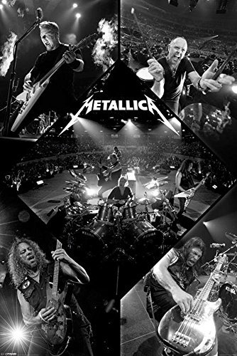 Close Up Metallica Poster Live (61cm x 91,5cm) + 1 pair of transparent poster hangers