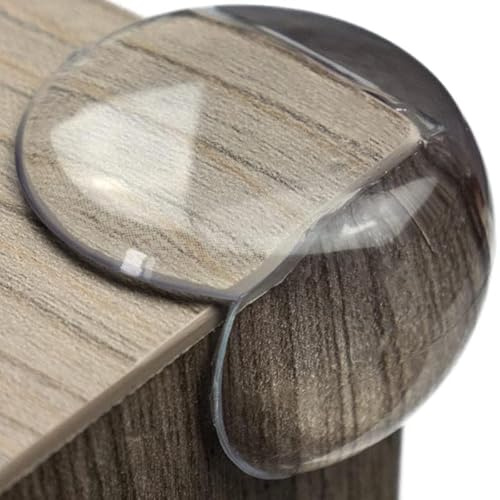 Protectores transparentes de plástico para esquinas y bordes de mesas y mueble, para la protección contra impactos de bebés y niños (juego de 12 unidades)