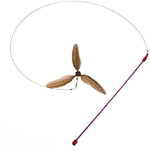 GoCat Da Purr-Peller Cat Toy, A Feather Propeller That Spins as it is Guided Through The Air, All Breed Sizes