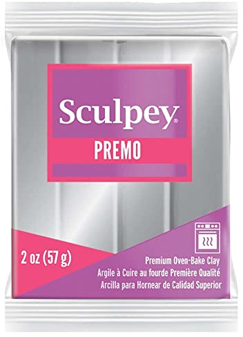 Sculpey PE02 5129 Premo ofenhärtende Modelliermasse Silber
