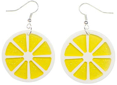 Boucles d'oreille argent Boucles d'oreille - vacances d'été jaune bijoux faits à la main I Partyurlaub - des tranches de citron Miniblings Boucles d'oreille