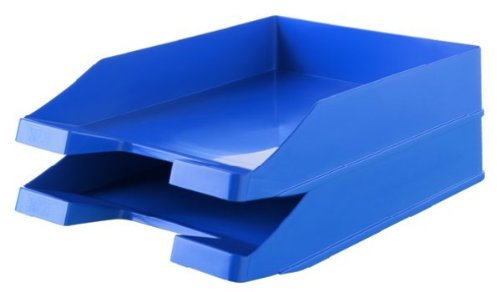 HAN Briefablage KLASSIK KARMA, DIN A4/C4, 100% Recyclingmaterial, stabil, öko-blau, 5 Stück