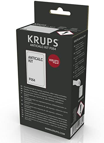 Krups Original Entkalker F054 - Entkalker für Kaffeemaschinen & Kaffeevollautomaten, Universal Kalklöser für optimale Pflege, 2 Entkalkungsbeutel für 2 Anwendungen