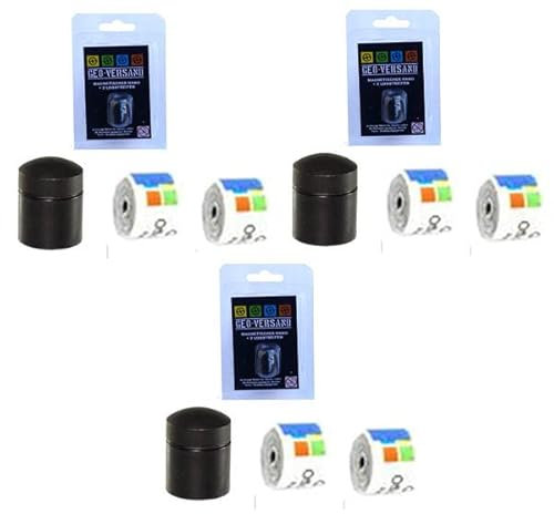 3 x Nano magnetisch mit 6 Logstreifen Geocaching Versteck, Behälter, Dose, Versteck, wasserdicht Micro