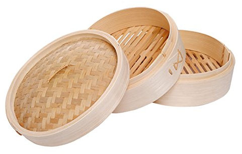 Kaufgut S.P.A. Cuiseur Vapeur en Bambou 25,5 cm 070983, 26 cm