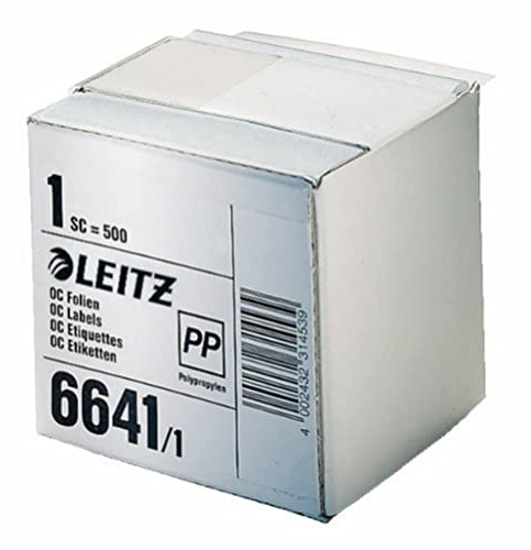 Leitz 66411000 Schutzfolienschild på en rulle/självhäftande 500 stycken genomskinliga