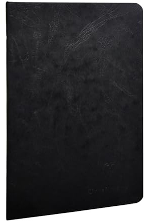 Clairefontaine 733161C häfte (DIN A5, 14,8 x 21 cm, bunden åldersväska linjerad, 48 ark) 1 st svart