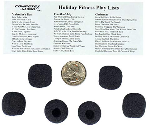 Compete Audio Small Microphone Windscreens (Microphone Covers) 6-Pack Headset/Lapel (Lavalier) Fitness Instructor/Gamer Pack Black