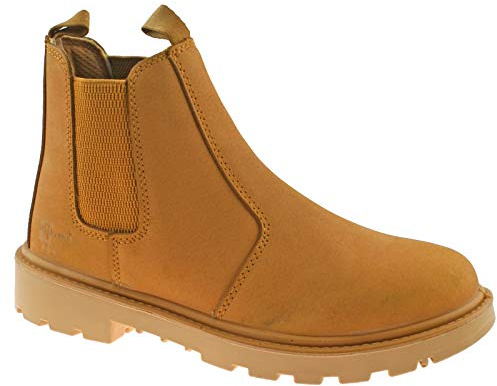 Grafters Mens Grinder Safety Twin Gusset Leather Dealer Boots