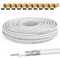 HB-Câble coaxial numérique DVB-S2/S DVB-C/DVB-T (HQ-135 130 DB Pro Quadruple Blindage BK F 10 Connecteurs plaqués Or)