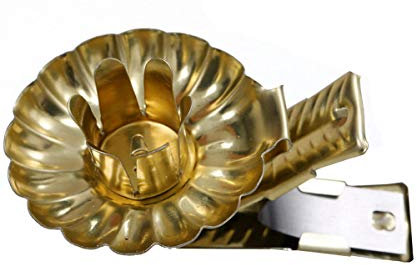 hdg Baumkerzenhalter Clip 10er Set Made in Germany, Farbe:Gold