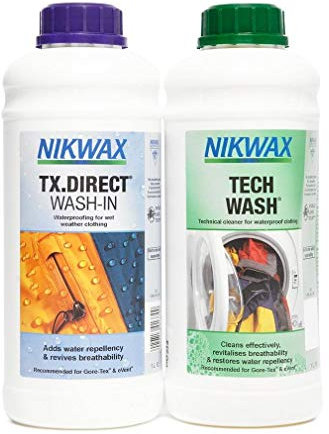 Nikwax Tech waschen und TX Direct einschäumen Doppel Packung - Durchsichtig, 1000 ml
