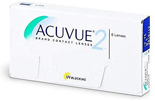 ACUVUE 2 - Lenti a contatto quindicinali - protezione UV;-8.00 diottrie; BC 8.7; DIA 14.00; 6 lenti