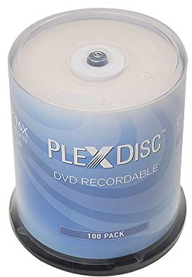 PlexDisc DVD+R 4.7GB 16x Branded Recordable Media Disc - 100pk Cake Box (FFP) 63C-815-BX