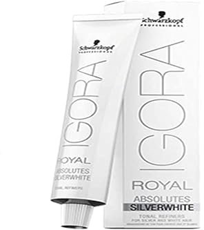 Igora Royal Absolutes Silverwhite Crema colorante permanente, Gris platino (Dove Grey), 60 ml