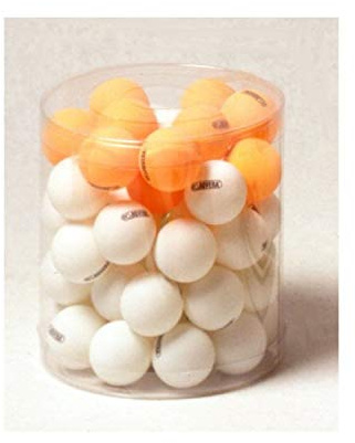 Rovera 040M Confezione da 60 Palline da Ping Pong, Unisex – Adulto, Bianco/Arancio, Taglia Unica