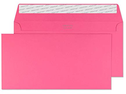 Blake Creative Colour 25202 Farbige Briefumschläge Haftklebung Flamingo Rosa DL+ 114 x 229 mm 120 g/m² | 25 Stück