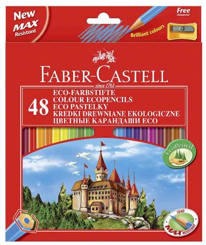 Faber-Castell ECO-Farbstifte, 48 Stück + Anspitzer