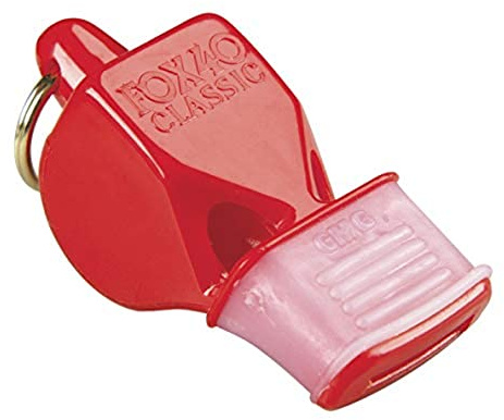 Fox 40 Classic CMG Whistle with Breakaway Lanyard - Red,115 db (Single with Lanyard)