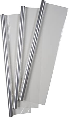 Idena 433085 - Geschenkfolie, Transparent, Größe ca. 5 m x 70 cm, Blumenfolie, Geschenkpapier, Folienrolle, Verpackung