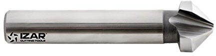 Izar 74667 Avellanador Mango Cilíndrico 3Z 90°, HSSE 5% Co, 2575, DIN 335 C, 12.40 mm Diámetro Corte