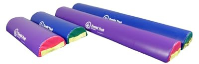 Tumbl Trak Half Rounds Balance Beam, Primary Rainbow, 4 Feet