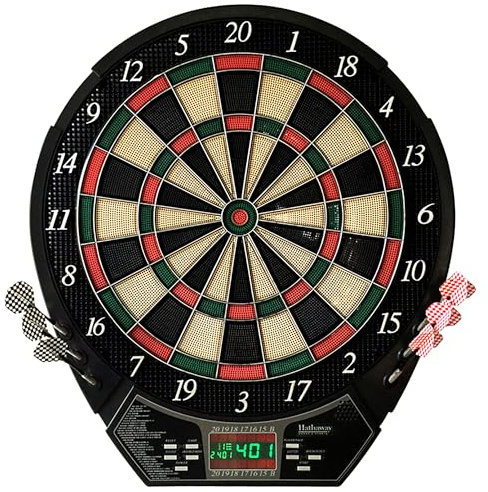 Hathaway Magnum Electronic Soft Tip Dartboard, Black/Multi