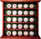 Longridge Golfbälle-Display, Holzschrank, 25 Bälle