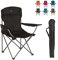 Highlander Camping Chair - Compact & Lightweight Folding Chair, 2.2kg, Portable Chair for Outdoors, Durable Steel Frame Arm Chair with Cup Holder