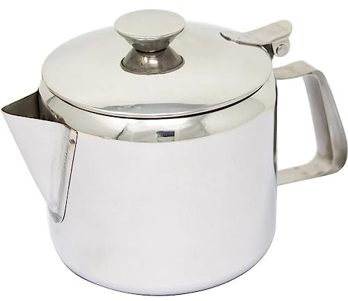 Boxed Stainless Steel Mirror Finish 24 Oz/0.75 litres Tea Pot | Mirror Finish Easy to Clean - Perfect for Tea and Coffee