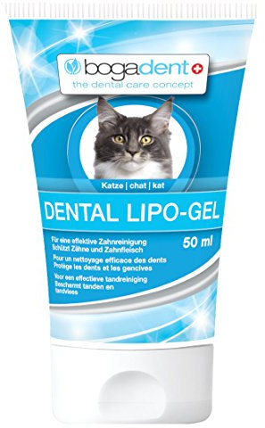 Bogadent Dental Lipo Gel Dental, Gel Dental, Accesorio para Gatos, Limpieza Dental y respiratoria para Gatos, Cuidado Dental para Gatos, protección de encías, 50 ml