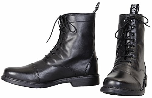 Tuffrider Men's Barouque Lace Up Laced Paddock Boots, Black, 13